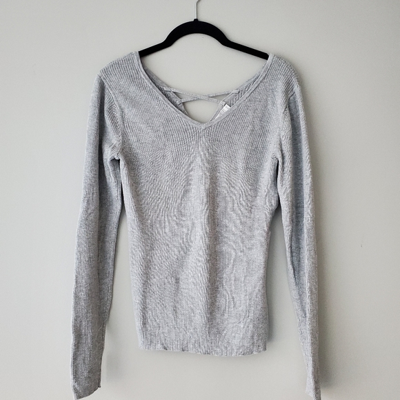 TWIK | Ribbed V-neck Sweater - Picture 1 of 3